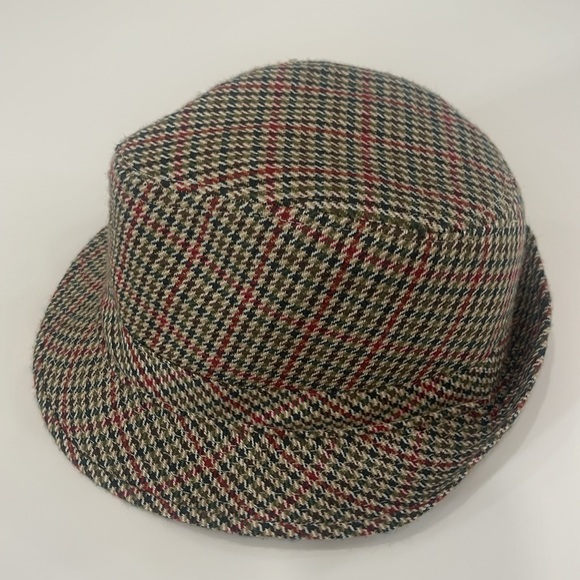 Plaid Fedora Brown, Black, Red and Green Colors - Picture 4 of 9